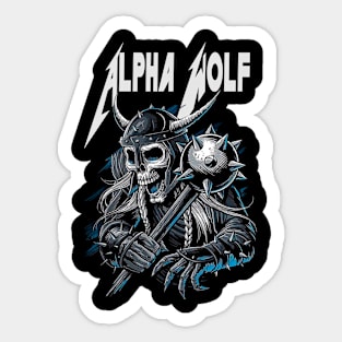 ALPHA WOLF MERCH VTG Sticker